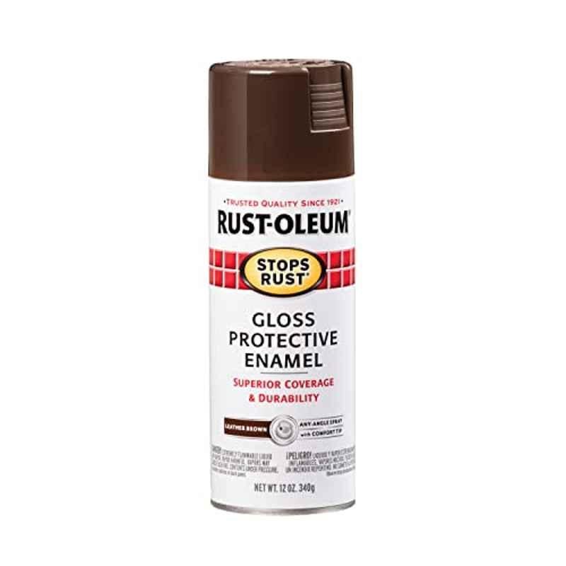 Rust-Oleum Stops Rust 12oz Leather Brown 7775830 Gloss Spray Paint