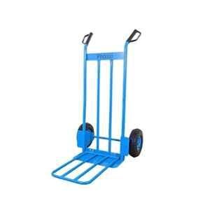 Proxa 200kg Alloy Steel Blue & Black Hand Truck with Steel Rim & Extended Foldable Plate, PXA-HT200