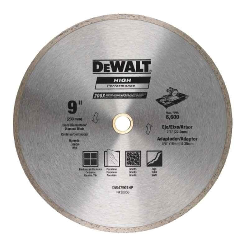 Dewalt 230x7x22 mm High Performance Continuous Rim Wheel, DW47901HP