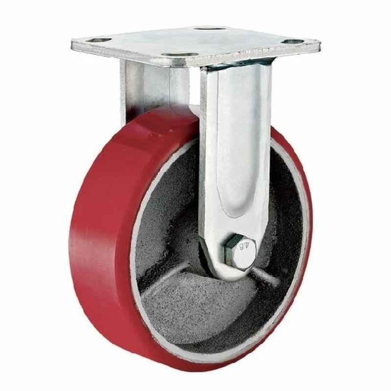Maxwel 15cm Urethane Red Heavy Duty Wheel Caster, MW-A4026-150