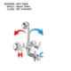 ZAP Turbo Brass 3 In 1 Wall Mixer with Head Shower & Multi Flow Hand Shower with 1.5m Flexible Tube