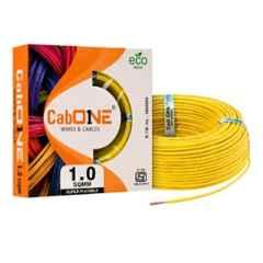 CabONE 1 Sqmm Yellow FR PVC Multi Strand Electrical Wire, CabONE010, Length: 90m