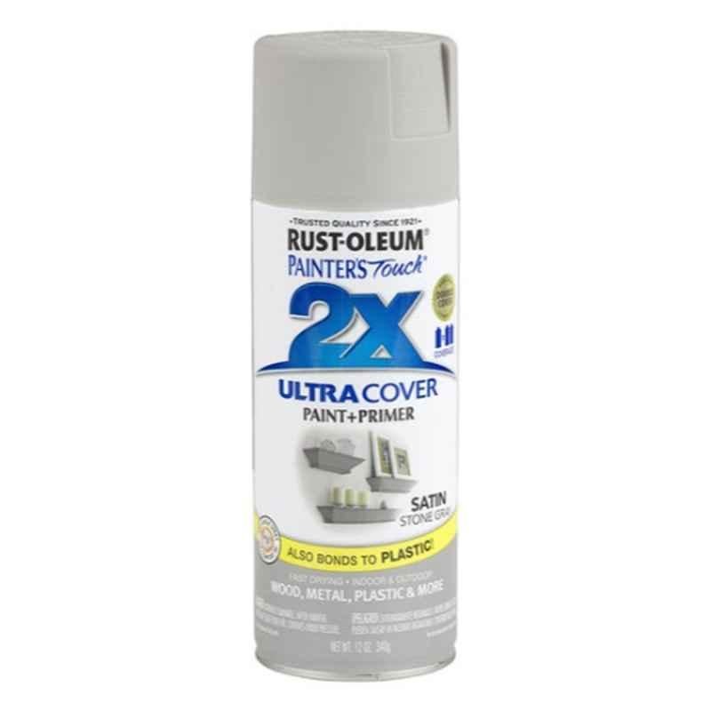 Rust-Oleum Painters Touch 12 Oz Stone Grey 2X Ultra Cover Spray Paint, 10020066199712