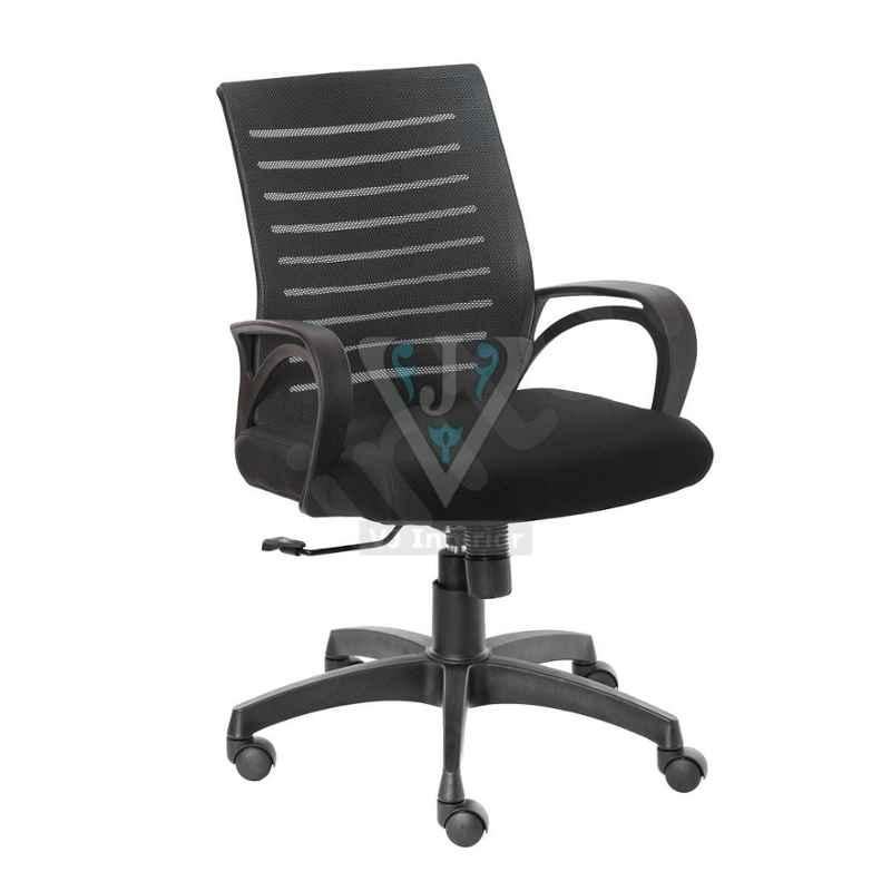 VJ Interior 21x20x19 inch Black Aooba Ergonomic Chair, VJ-916-BLK