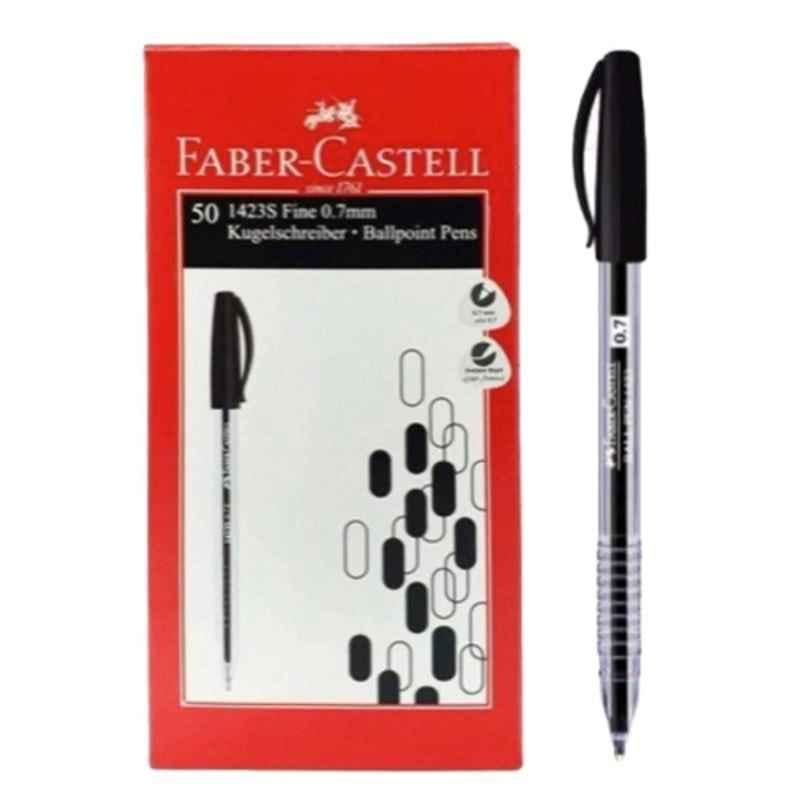 Faber Castell 1423 50Pcs 0.7mm Black Ballpen Box