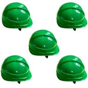 Ladwa ABS HDPE Green Heavy Duty Director Ratchet Safety Helmet, LSI-Helmet-GSH-P5, (Pack of 5)