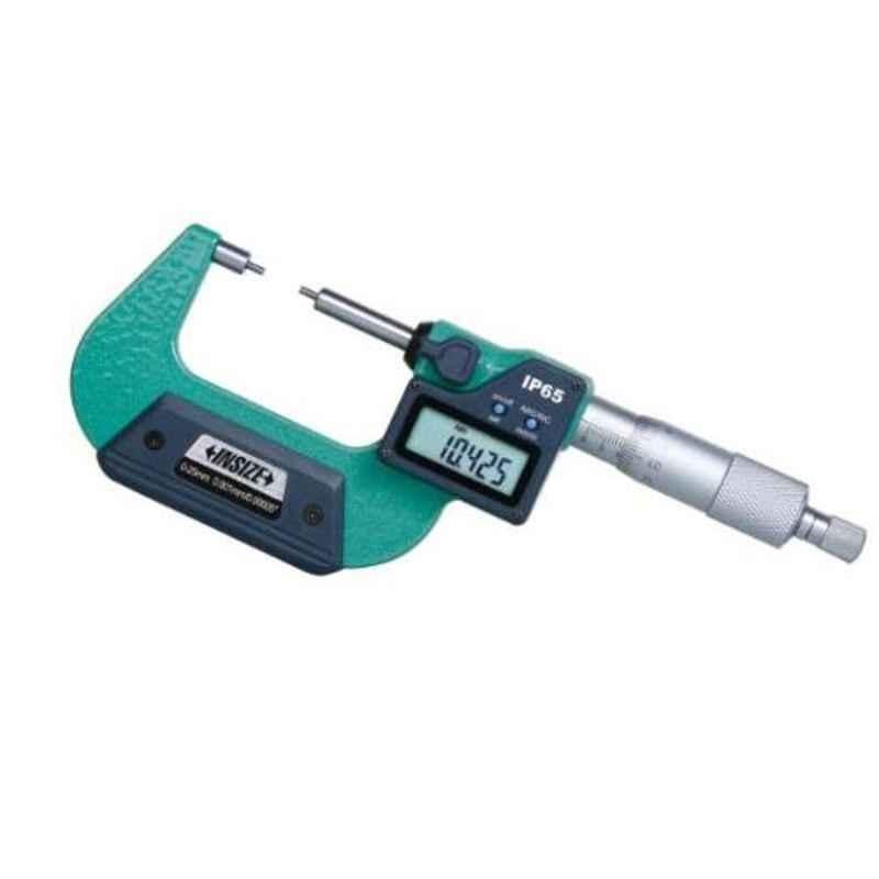 Insize Digital Spline Micrometer, 5xDia2mm, Range: 0-25 mm/0-1 inch, 3533-25A