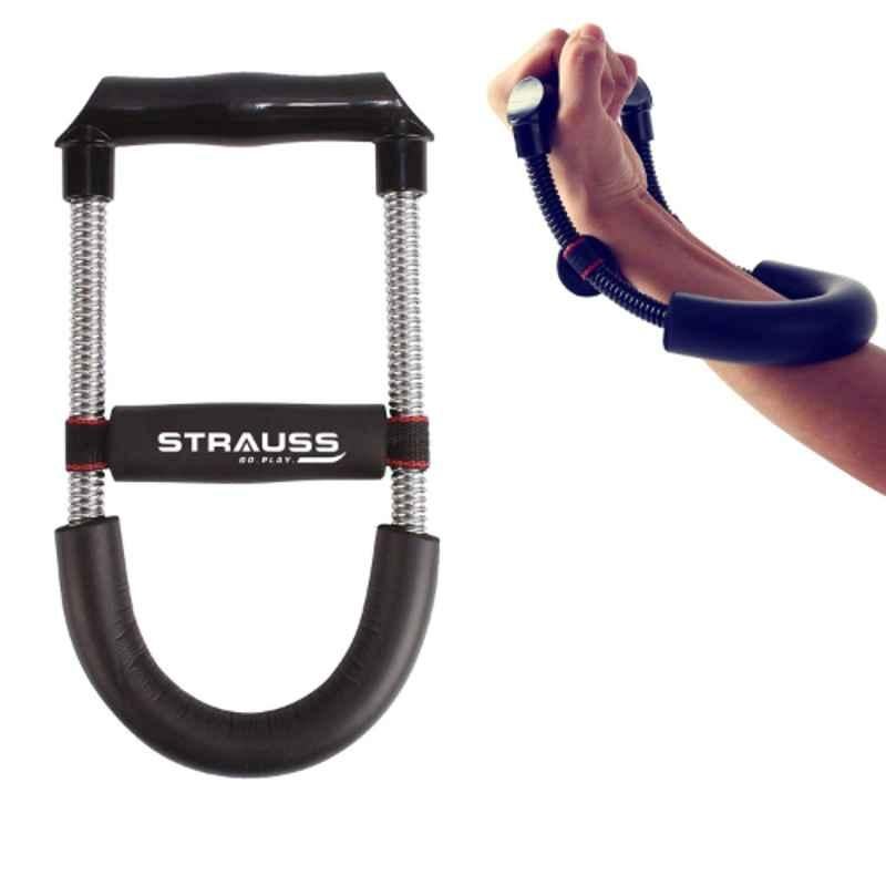 Strauss 145x26cm Stainless Steel Silver Adjustable Wrist & Forearm Strengthener, ST-1501