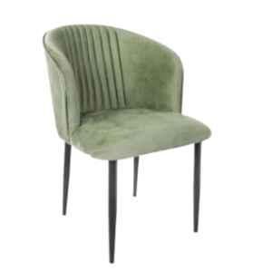 Rose Fire Velvet Turquoise Green Medium Back Cafe Chair