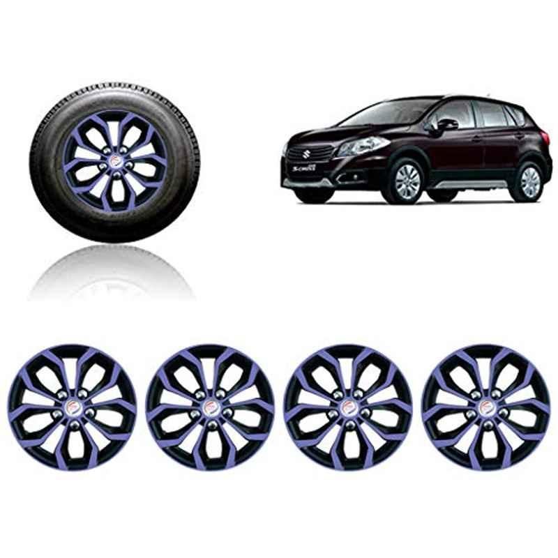 Auto Pearl 4 Pcs 15 inch ABS Violet & Black Car Wheel Cover Set for Maruti Suzuki Scross