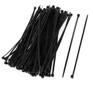150x2mm Plastic & Nylon Black Cable Ties  (Pack of 100)