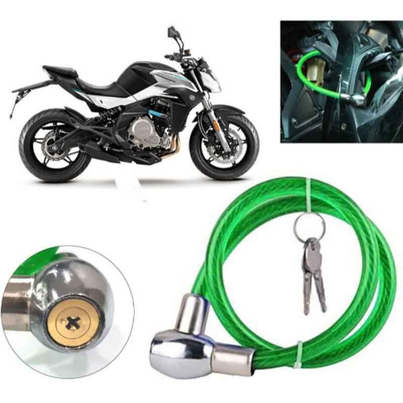 Auto Pearl PVC & Plastic Green Heavy Duty Cable Lock for 650 NK BS6, 048
