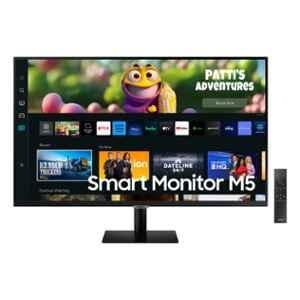 Samsung M5 32 inch Black Smart Monitor with 60Hz Refresh Rate, IoT Hub, Office 365 Integration, Apple Airplay, Dex, Built-in Speakers, Bluetooth, Mouse & Keyboard Control, LS32CM500EWXXL