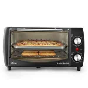 Longway Royal 1000W 12 Litre Black Oven Toaster Griller with Heating Modes