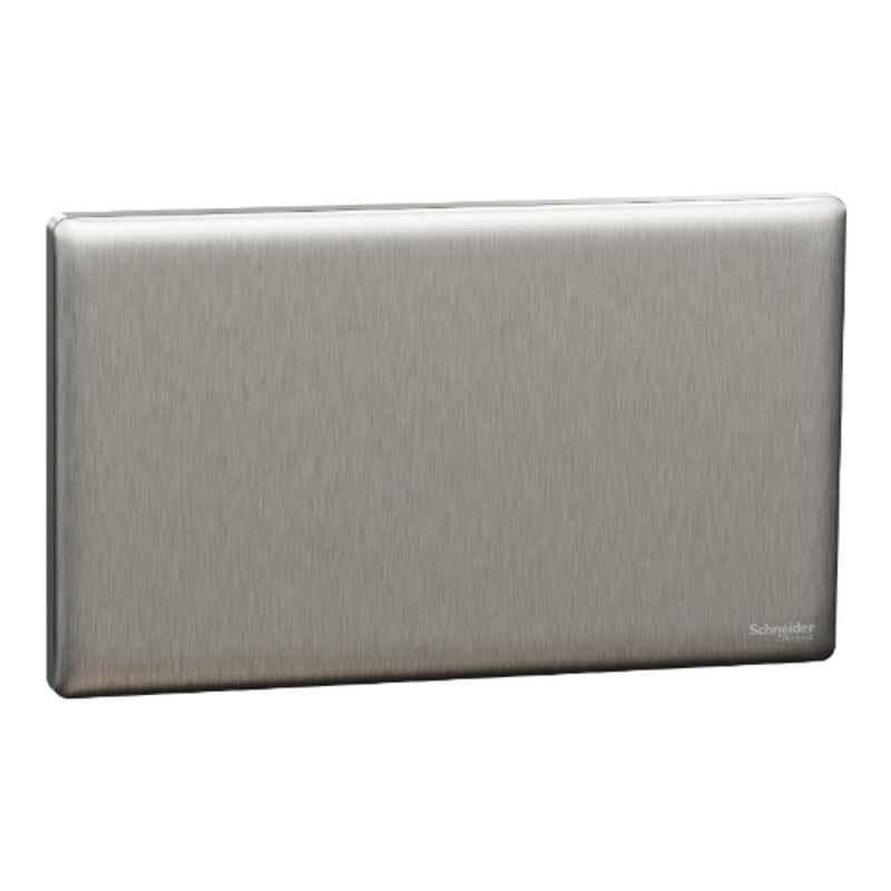 Schneider Electric Unica X 2 Module Stainless Steel Blank Plate, NUX30TX_SS