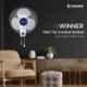 Candes Winner 60W ABS White & Blue 3 Blade Wall Fan, Sweep: 400 mm, 16WinnerWF1CC