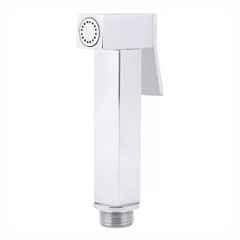 Fastgear Brass & Steel Silver Chrome Finish Health Faucet Set, FG3455