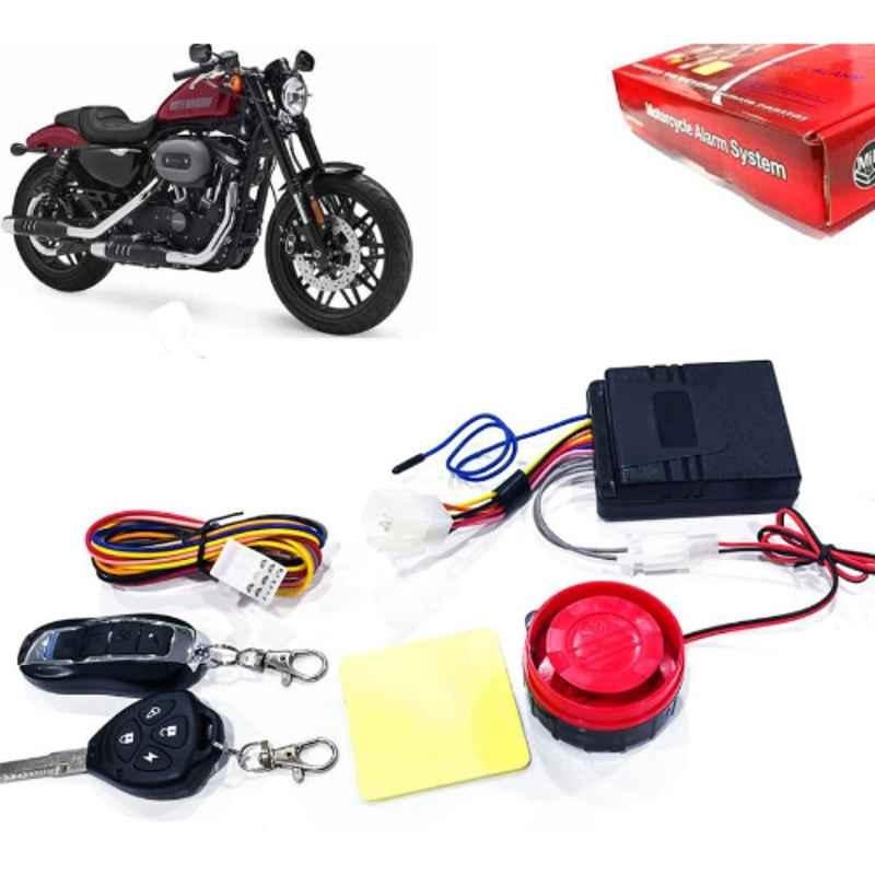 Auto Pearl 12V Black Two-Way Anti Theft Motorcycle Alarm Kit with 2 Pcs Remote for Roadster