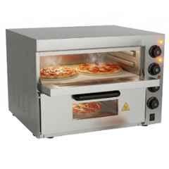 Khushi Udyog 1200W Stainless Steel Silver Double Deck Commercial Electric Pizza Oven