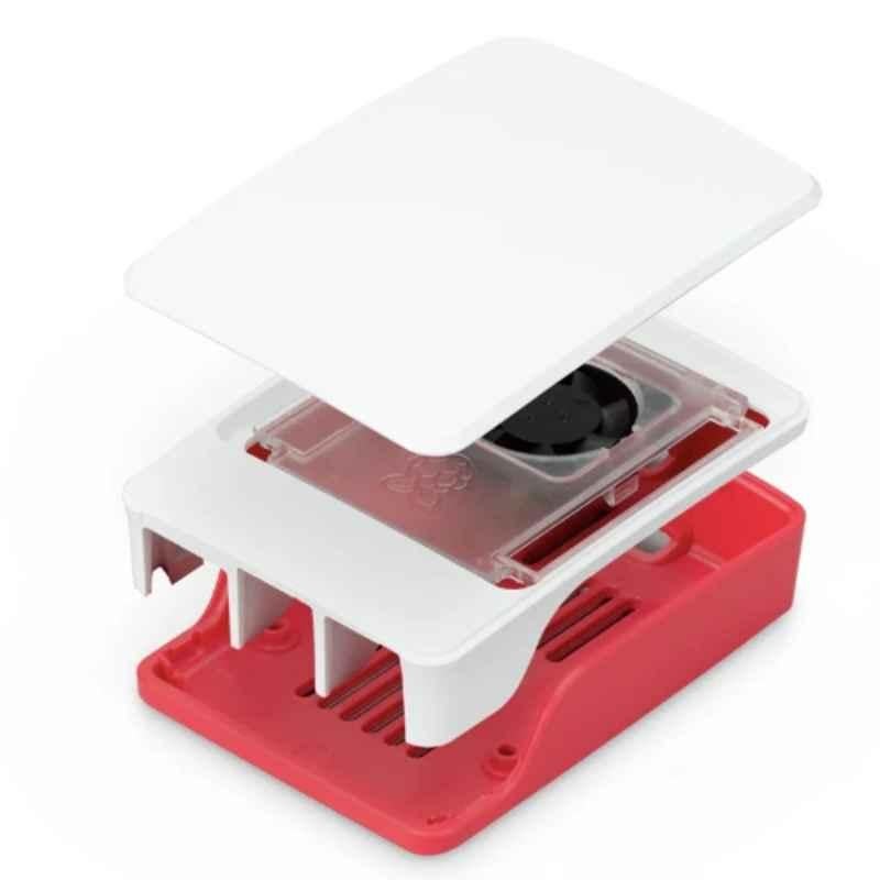 Raspberry Pi ABS Red & White Case for Raspberry Pi 5, TIFAC0178