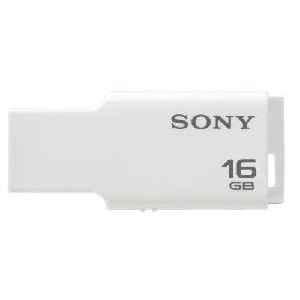 Sony Usm16Gm/W Tiny Usb 2.0 16 Gb Pen Drive White 5 Year Warranty