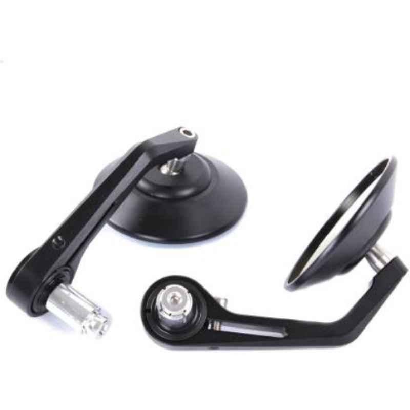 Accessoreez JP2586 Plastic Black 2 Pcs Right & Left Manual Rear View Convex Mirror Set