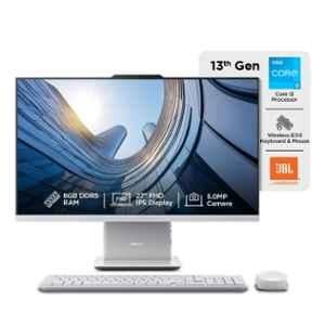 Lenovo IdeaCentre 27IRH9 Cloud Grey All in One Desktop with Intel Core i3-1315U/8GB RAM/512GB SSD/Window 11/Microsoft 365 Basic & Office Home 2024/Wireless EOS Keyboard & Mouse/27 inch FHD IPSDisplay, F0HM0137IN