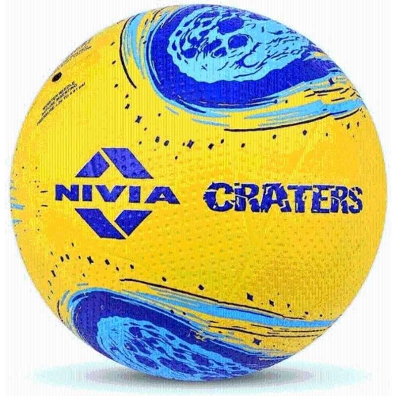 Nivia Craters Yellow & Blue Volleyball, Size: 4