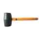 Lovely 1.5 inch Rubber Hammer with Round Molded Wooden Handle