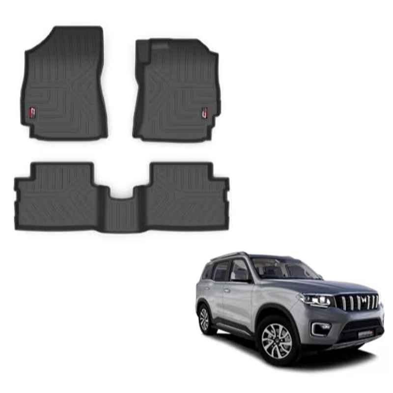 Kozdiko Thermoplastic Polyolefins 3D Life Long Car Floor Mat Set for Mahindra Scorpio N-4022-Present