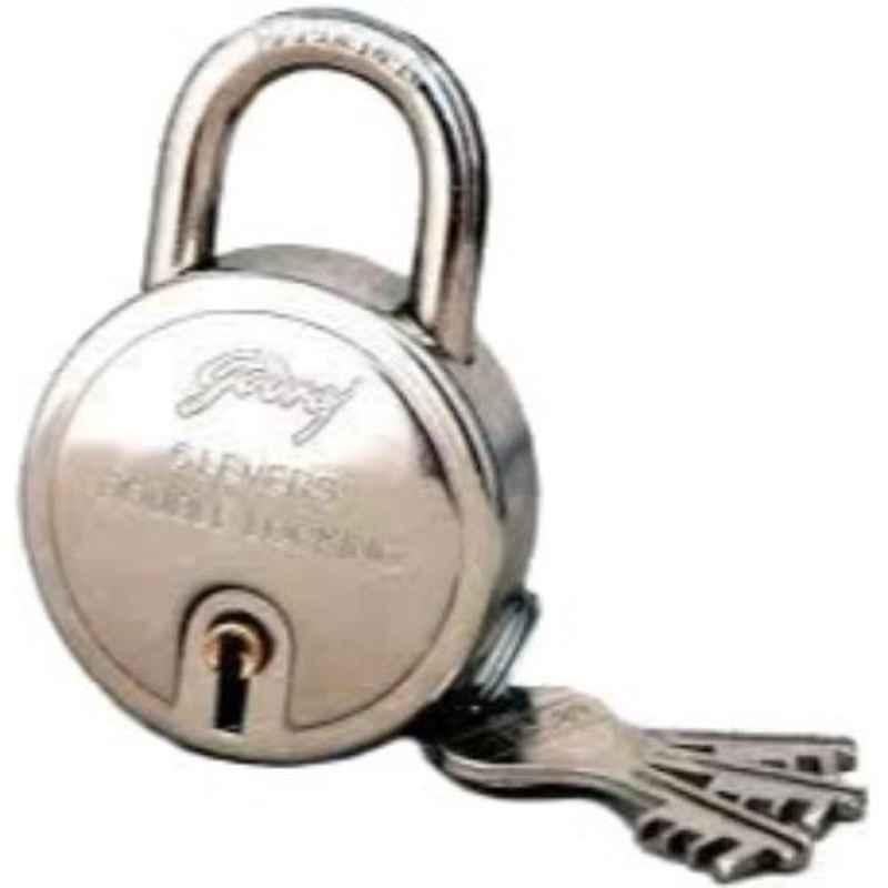 Godrej 6 Levers Round Padlock with 3 Keys, 8148 (Pack of 3)