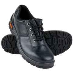 Tiger Lorex Steel Toe PU Sole Black Work Safety Shoes, Size: 7