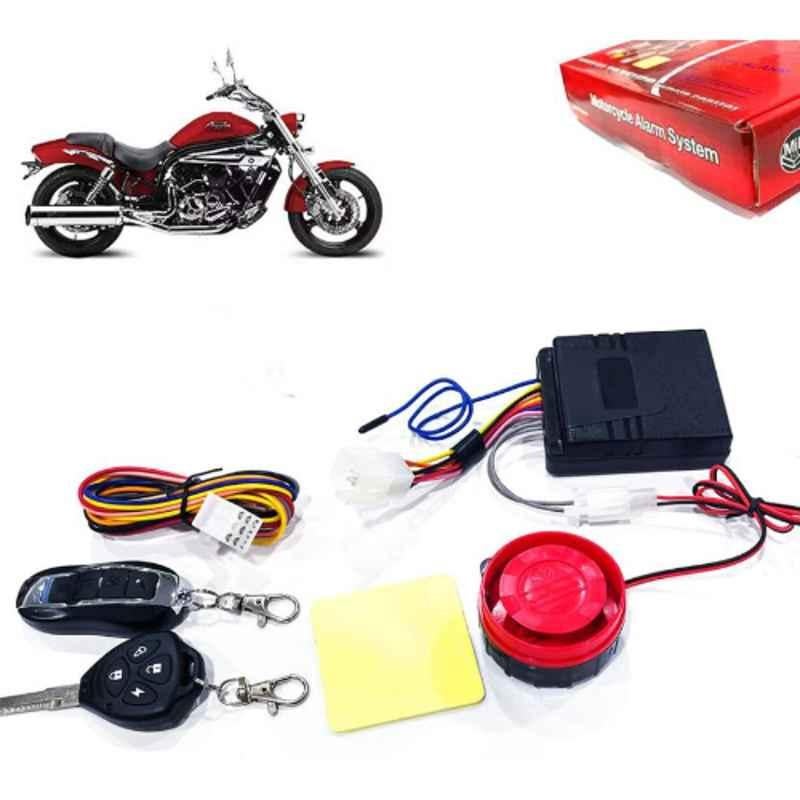 Auto Pearl 12V Black Two-Way Anti Theft Motorcycle Alarm Kit with 2 Pcs Remote for Aquila Pro 650