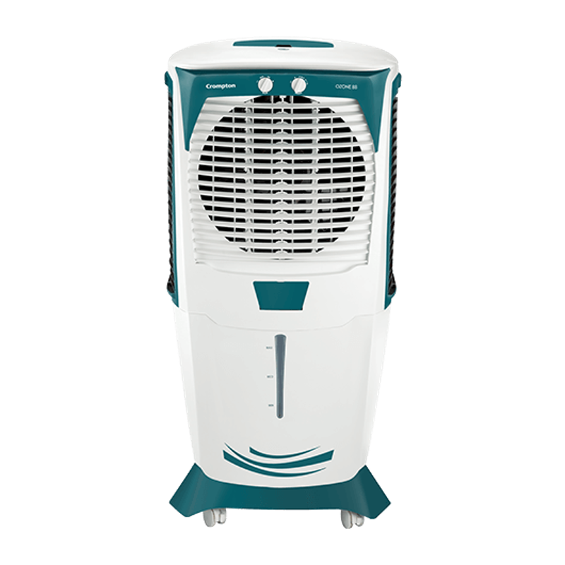 Crompton Ozone 88L White & Turquoise Desert Air Cooler with Honeycomb Pads, ACGC-DAC881