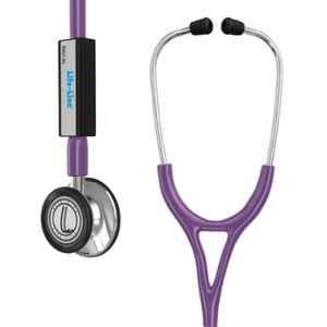 Lifeline Stainless Steel Purple Dual Side Diaphragm Chest Piece Stethoscope with 2 Way Tube, STH016-PR