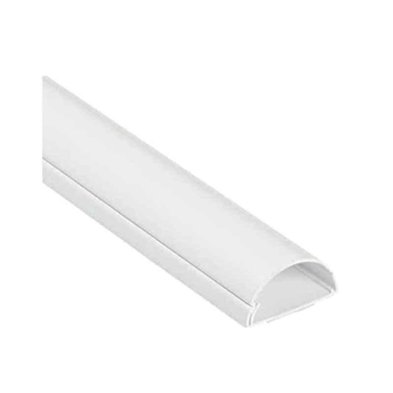25x100mm 1m PVC White Self-Adhesive Floor Trunking with Sticker