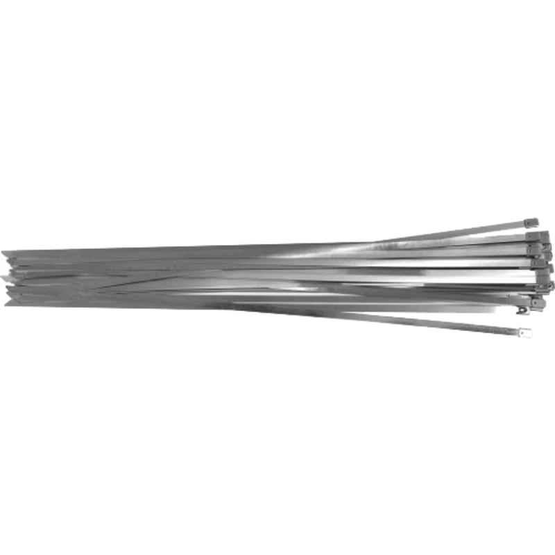 Yato 50 Pcs 8x550mm Chrome Stainless Steel Cable Tie Packet, YT-70587