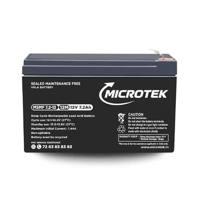 Microtek MSMF 7.2-12 12V 7.2Ah Sealed Maintenance Free VRLA Battery