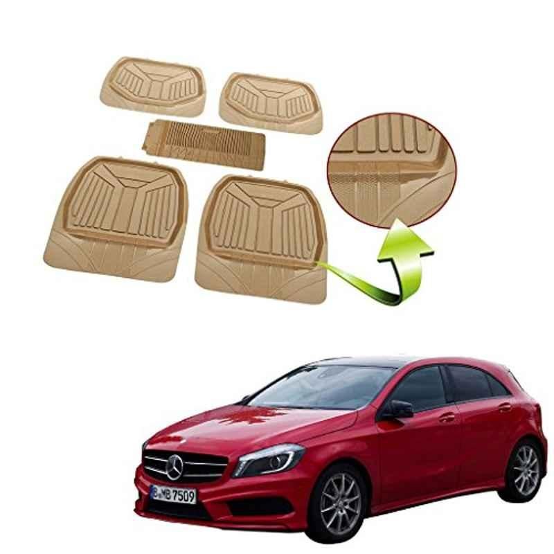 Kozdiko 5 Pcs Rubber Beige 3G Rubber Mat Set for Mercedes Benz Amg-GT