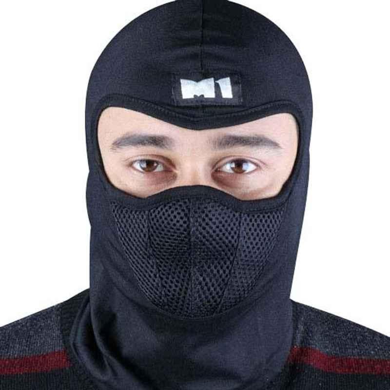 AllExtreme EXHFM2B Black Half Ninja Anti Pollution Dust & Sun Protection Face Cover Mask