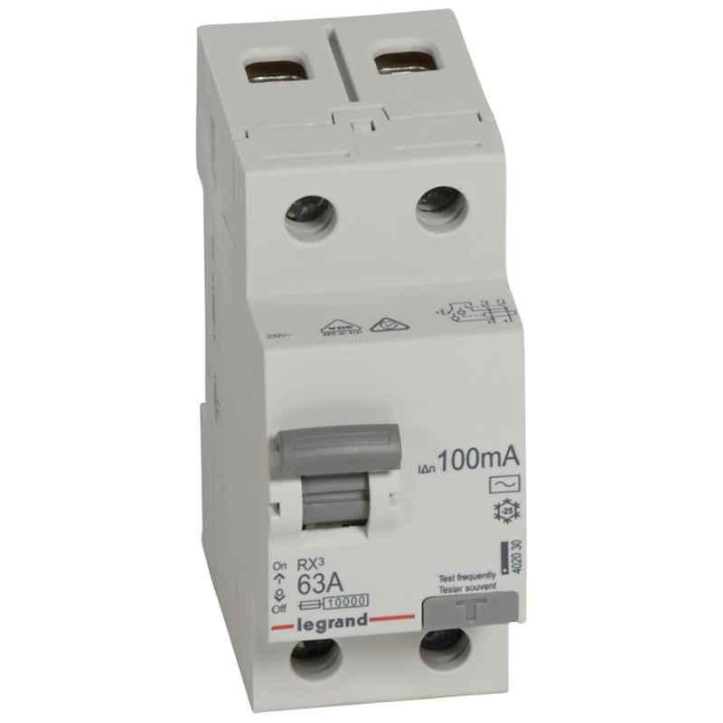 Legrand RX3 63A 230V 2 Pole AC Type RCD, 402030