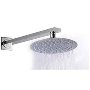 ZAP 6x6 inch Stainless Steel 304 Overhead Shower with 18 inch Square Arm