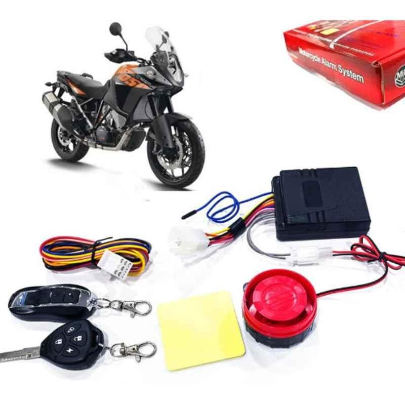 Auto Pearl 12V Black Two-Way Anti Theft Motorcycle Alarm Kit with 2 Pcs Remote for 125 Duke