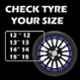 Auto Pearl 4 Pcs 15 inch ABS Black & Blue Press Fitting Wheel Cover Set for Honda City I-VTEC