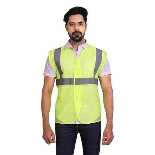 Buy Reflectosafe Spark Polyester Neon Green Fluorescent Safety Jacket with  3M Reflective Tape, Size: XL (Pack of 3) Online At Price ₹619