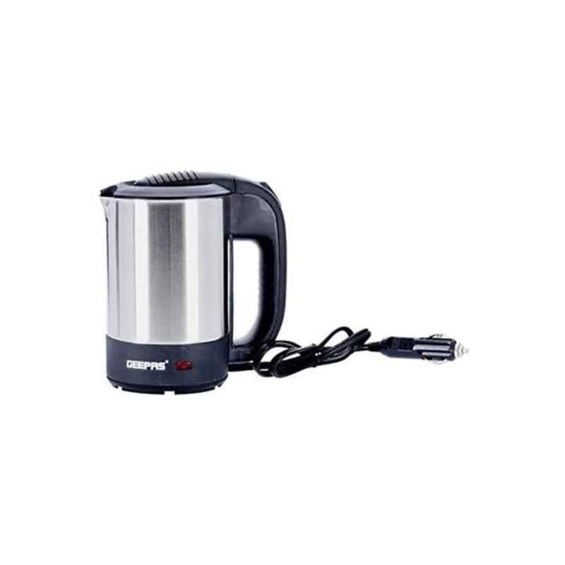 Geepas 0.5L 150W Stainless Steel Silver Car Electric Kettle, GK38041