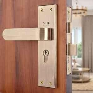 VIN KRAFT 8 inch 60mm Stainless Steel Antique Brass Mortise Door Lock Handle Set with 3 Keys, VK002-8CYS-OSK-AB