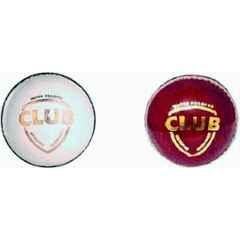 SSI Red & White Combo Cricket Leather Ball (Standard) (Pack of 2) Red, White)