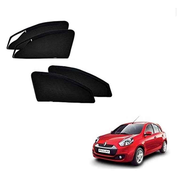Kozdiko 4 Pcs Polyester Magnetic Zipper Car Sunshade Curtain Set for Renault Pulse