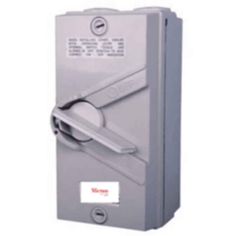 Micron 35A 3P PVC Grey Waterproof Isolator, MMEI-124